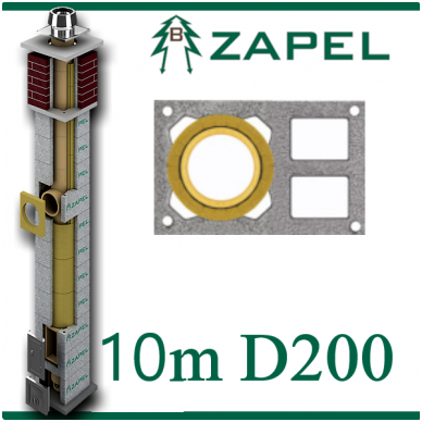 ZAPEL ECO S 10m Ø200 + 2 W