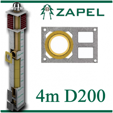 ZAPEL ECO S 4m Ø200 + 2 W