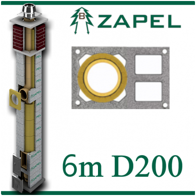 ZAPEL ECO S 6m Ø200 + 2 W